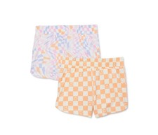 Wonder Nation Girls Print Jersey Dolphin Shorts, 2-Pack, Size L 10-12