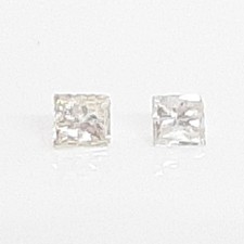 Genuine .11ctw Princess cut 1 Matching Pair (Earrings) 1.8 mm Loose Diamonds