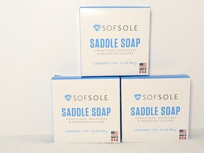X3-Sofsole Saddle Soap 3.5 Oz Lot Of 3