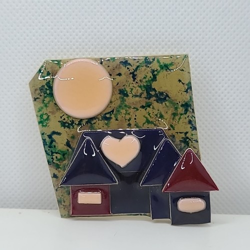 Lucinda House Pin By Lucinda Brooch Pin House With Heart Window