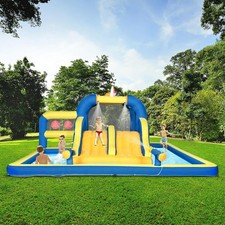 470 x 472 x 225 cm Kids Bouncy Castle w/ Slides, Water, Pool, Trampoline, Blower