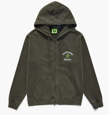 Supervsn Studios Starburst Grey Zip up Hoodie Medium M Sweatshirt Supervision