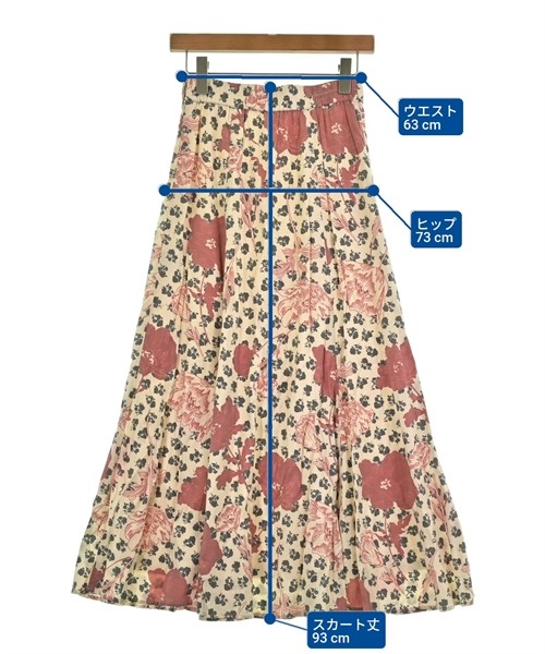 AMERI Long/Maxi Length Skirts BeigexPinkxGray(Pat… - image 6