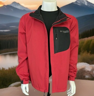 COLUMBIA TITANIUM Omni-Heat SoftShell Jacket Men's XXL Red/Black