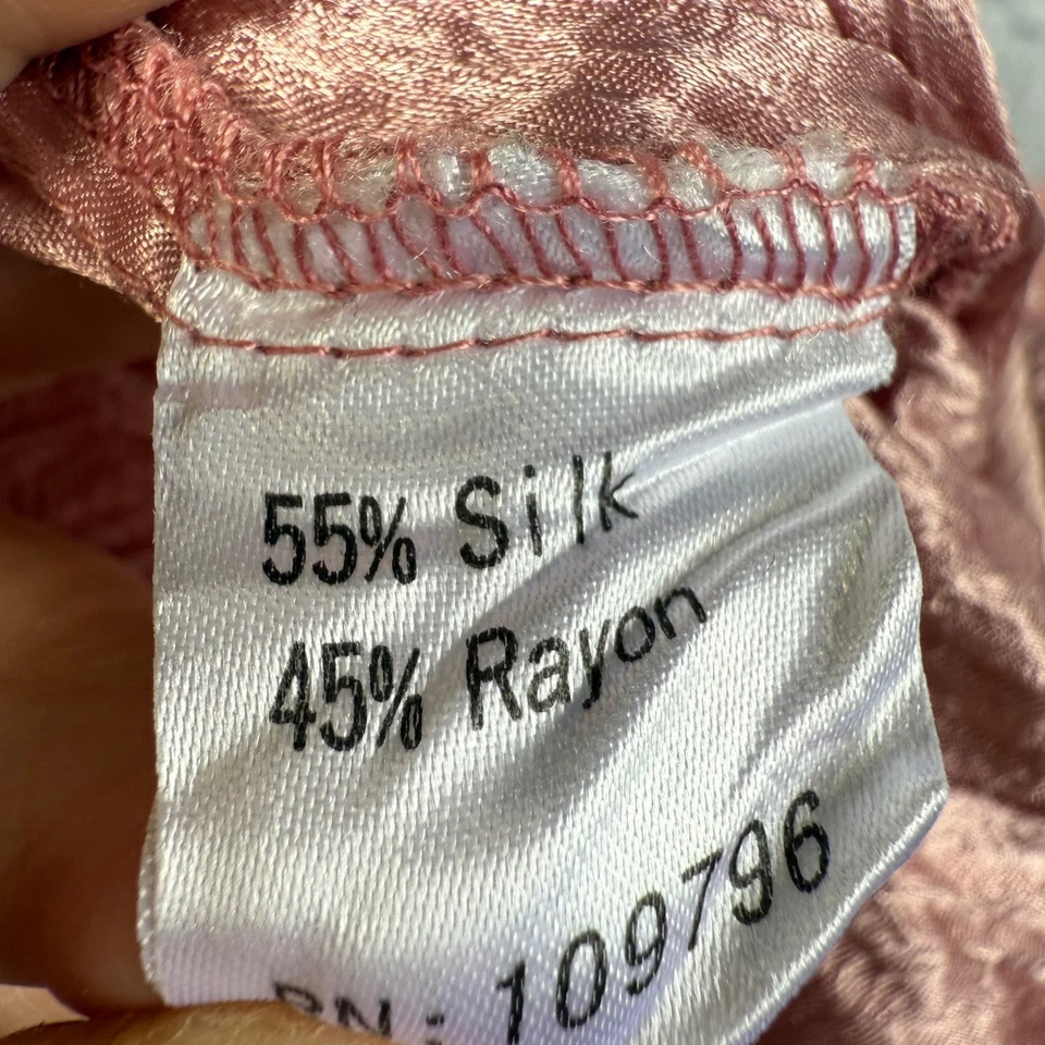 Blusa ROD'S Vintage Rosa Encaje Corsé Top Sin Mangas Seda Rayón Mujer Grande Y2K Foto 3 de 4