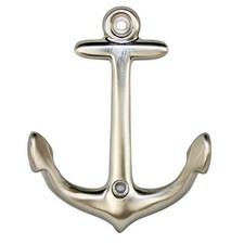 Nautical Anchor Wall Hook – Polished Nickel Finish, Zinc Alloy, Coastal Decor A3