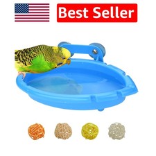 Eco-Friendly Bird Bath Tub for Small Cages - Perfect for Parrots Cockatiels