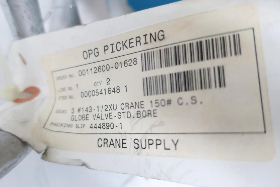 Crane 1431/2XU Manual Steel Butt Weld Globe Valve 3in 150 - Image 4 of 4