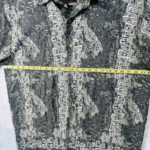 Extreme Gear Men's Size Large Hawaiian Aztec Spirit lightweight Grn Khaki Shirt - Picture 2 of 9