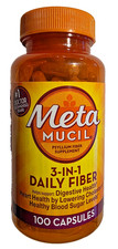 Metamucil Digestive Heart Health Fiber - 100 Capsules SEALED EXP: July 2028