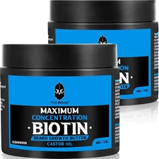 Beard Butter,Maximum Concentration Biotin,with Castor Oil and Argan & Jojoba... 