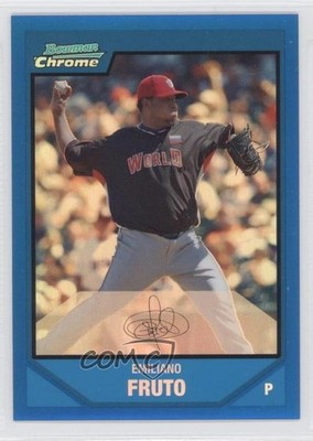 2007 Bowman Draft Chrome Picks Prospects Blue Refractor /199 Emiliano Fruto 0a1