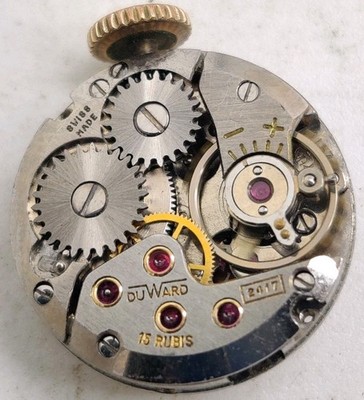 Rare Duward King High Grade ETA Cal. 2417 15 Jewel watch movement Running