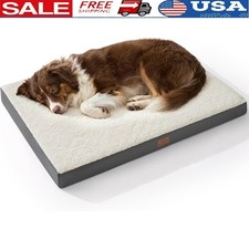 Orthopedic Dog Bed Easy Clean Egg Crate Foam Soft Pet Mat Anti-Slip Comfort New
