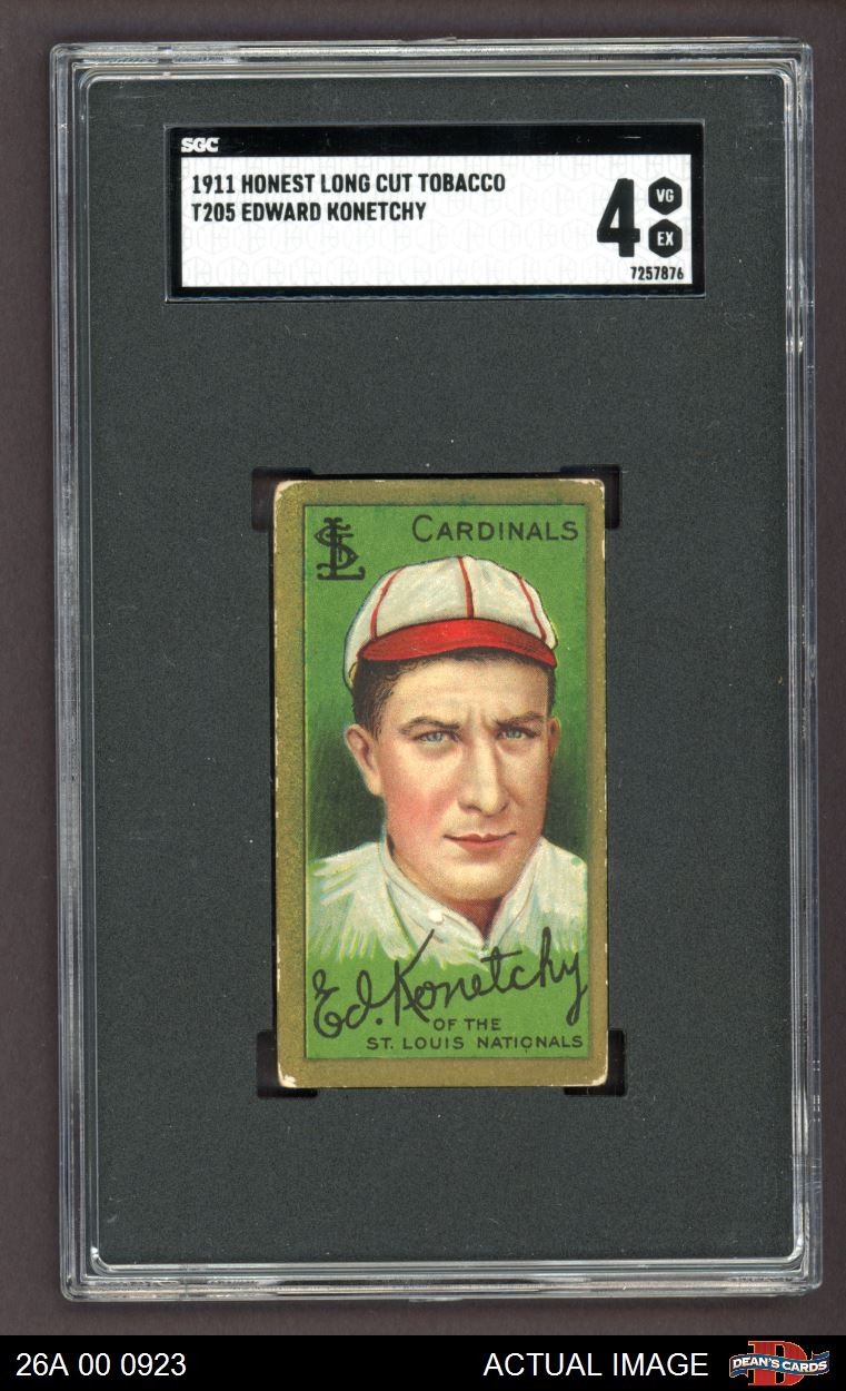 1911 T205 Ed Konetchy Cardinals SGC 4 - VG/EX