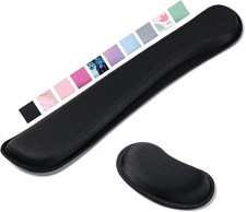 Keyboard Wrist Rest Ergonomic Memory Foam Wrist Support Pad Black 17.5"