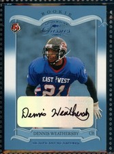 2003 Donruss Classics DENNIS WEATHERSBY Rookie Autographed Card #239 Ser#163/250. rookie card picture