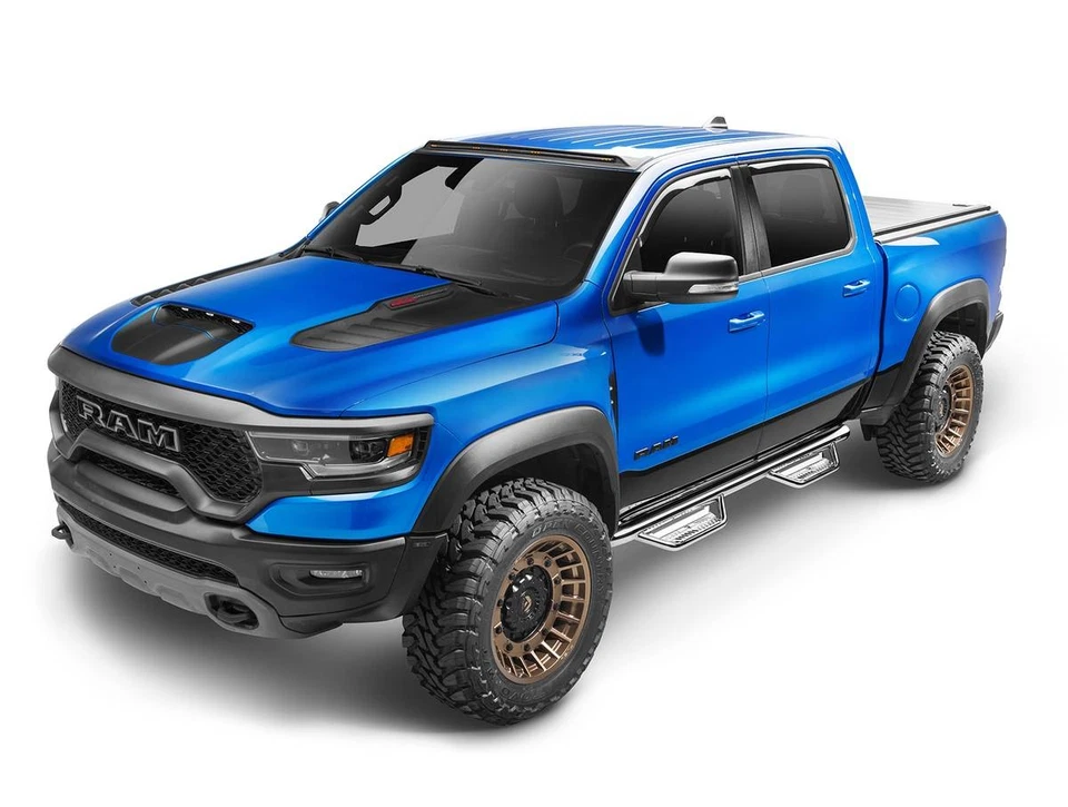 N-Fab Stainless Steel Cab Length Podium Steps Fit 14-18 Slvrd/Sra 1500 Double Cb Foto 3 de 4