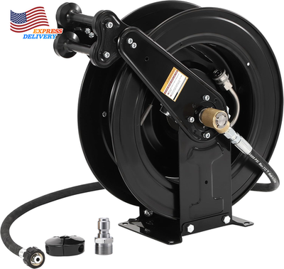 #ad #ad High Pressure Washer Hose Reel for Water Air Oil $408.95