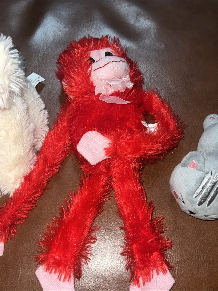 Lote Varios de 4 Peluches Sin Marca Cachorro Mono Gatito Etc Foto 4 de 4