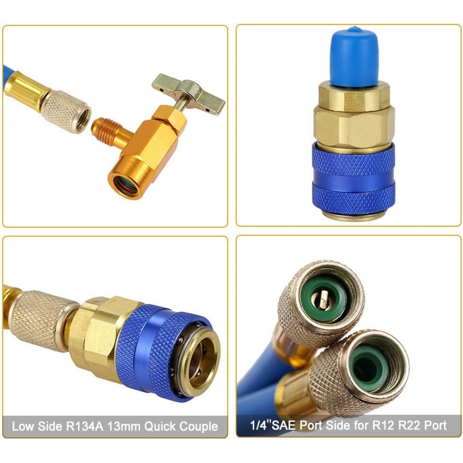 R134A AC Refrigeration Charging Hose With Pressure Gauge Accessories Part