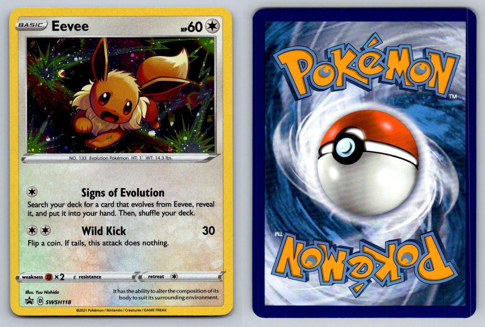 Eevee - Sword & Shield Promo - Holo - Promo - SWSH118 - Pokemon - NM