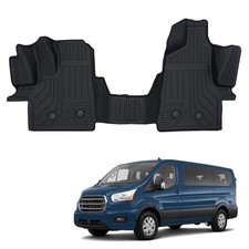 Floor Mats Compatible with 2022-2025 Ford Transit All Models with Vinyl Floo...