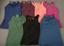 Lot of 7 Soybu Racerback Tank Tops Built-in Bra Yoga Gym Pilates Walking Small