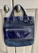 BILLY BAG HANDBAG NAVY SUEDE &