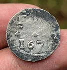 RARE Date ! 1671 Dutch Netherlands VOC 2 Stuiver Silver West Frisia Coin_A730