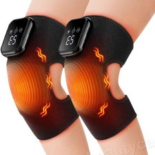 Cordless Knee Massager for Pain Relief with 3 Vibration Modes, 3 Heating Levels