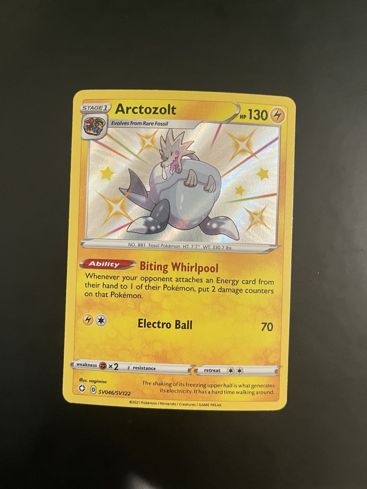  Arctozolt SV046/SV122 Shining Fates Shiny Holo Rare Ability