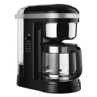 KitchenAid KCM1209OB 12 Cup Drip Coffee Maker w/ Spiral Showerhead, Onyx Black