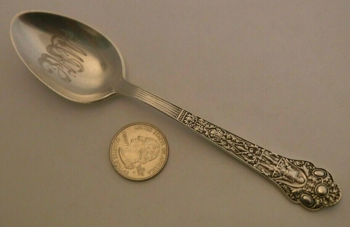 Antique Gorham Sterling Silver 1880 MEDICI OLD Teaspoon 5 7/8" Figural c1892