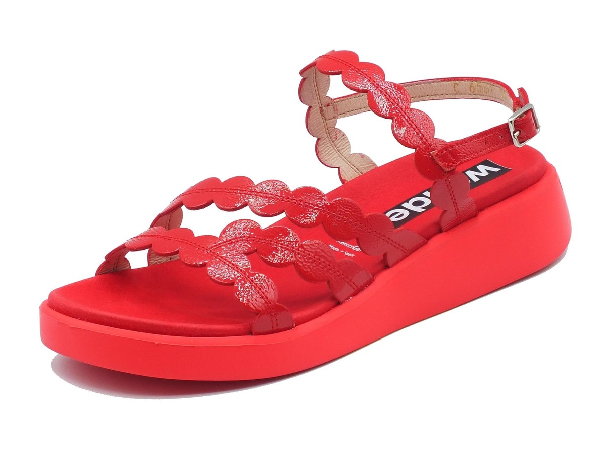 Wonders C-6531 Motril Lack Rojo Sandali per Donna in vernice rossa