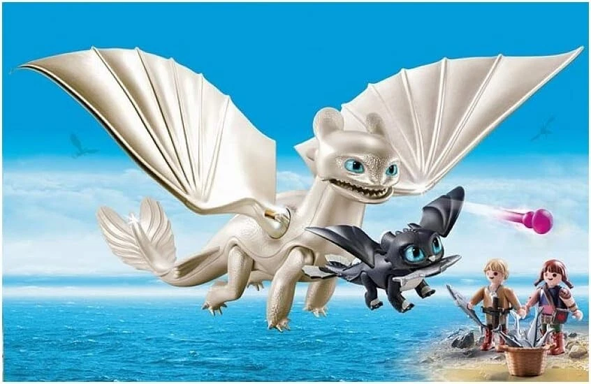 How to Train Your Dragon III Light Fury & Baby Dragon Playset with Accessories - Image 2 of 3