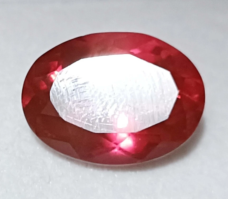 Lab-Created Mozambique Red Ruby Oval Shape 11.45Ct IGL Certified Loose Gems 5JSD - Image 3 of 4