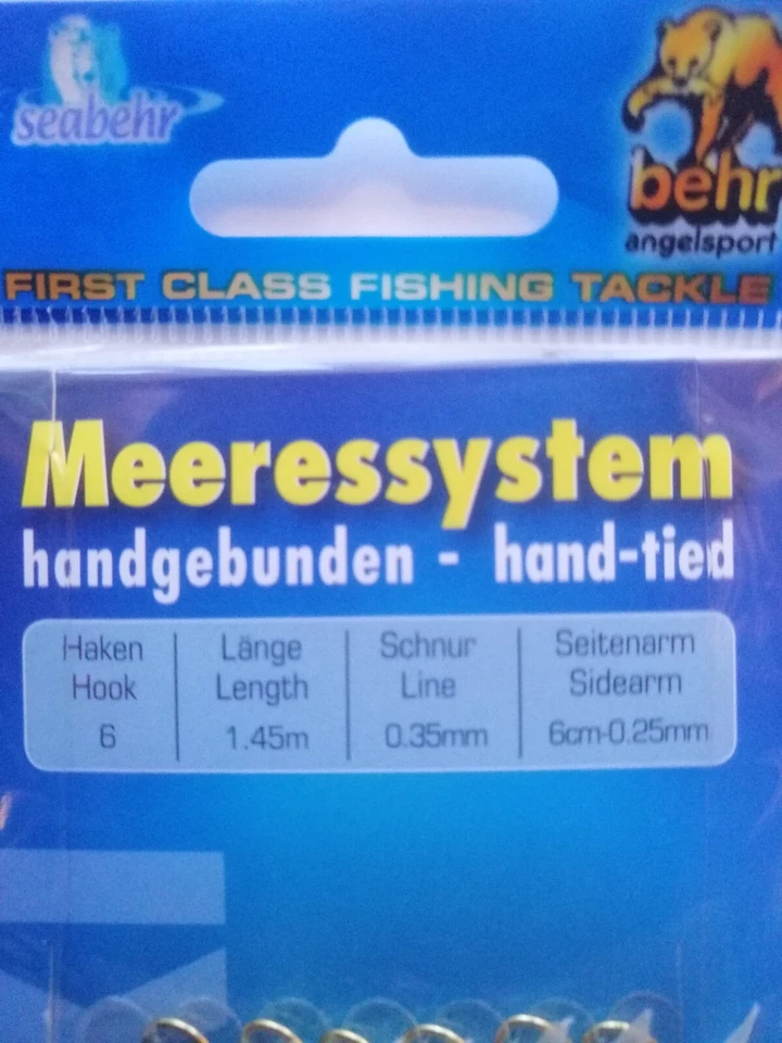 Heringspaternoster für Makrele und Hering mit echter Fischhaut, Handgebunden C - Bild 3 von 4
