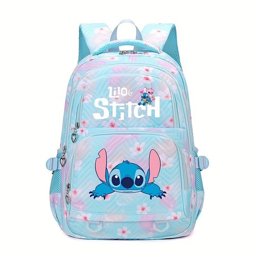 Lilo Stitch Exquisita Mochila Flores Impermeable Bolsa de Viaje Bolsa de Libros - Imagen 30 de 31