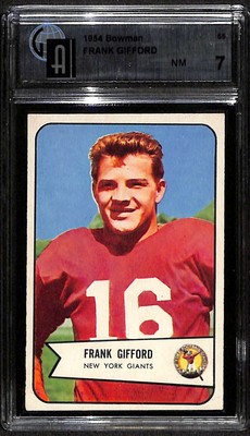 1954 Bowman #55 Frank Gifford HOF  GAI 7 NM C92245