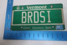 Vermont License Plate 1994 94 VT Vanity Birdseye Birds Eye Mountain BRDSI