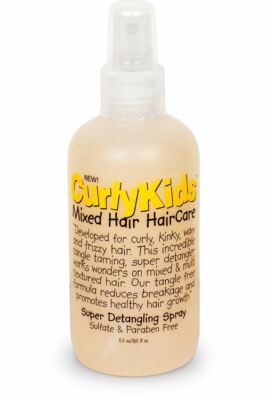 Spray Démêlant Curly Kids 6oz (180ml) - Pour Cheveux Bouclés Des Enfants - Aérosol
