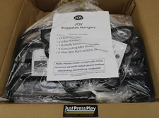 Joy Mangano Black Huggable Hangers Set w/ 12 Suit, 2 4-Bar, 1 Butterfly, 8 Hooks