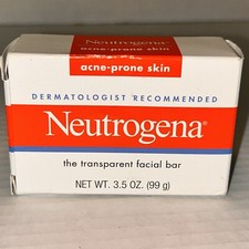 Neutrogena Transparent Facial Cleansing Bar Acne-Prone 3.5oz New In Box