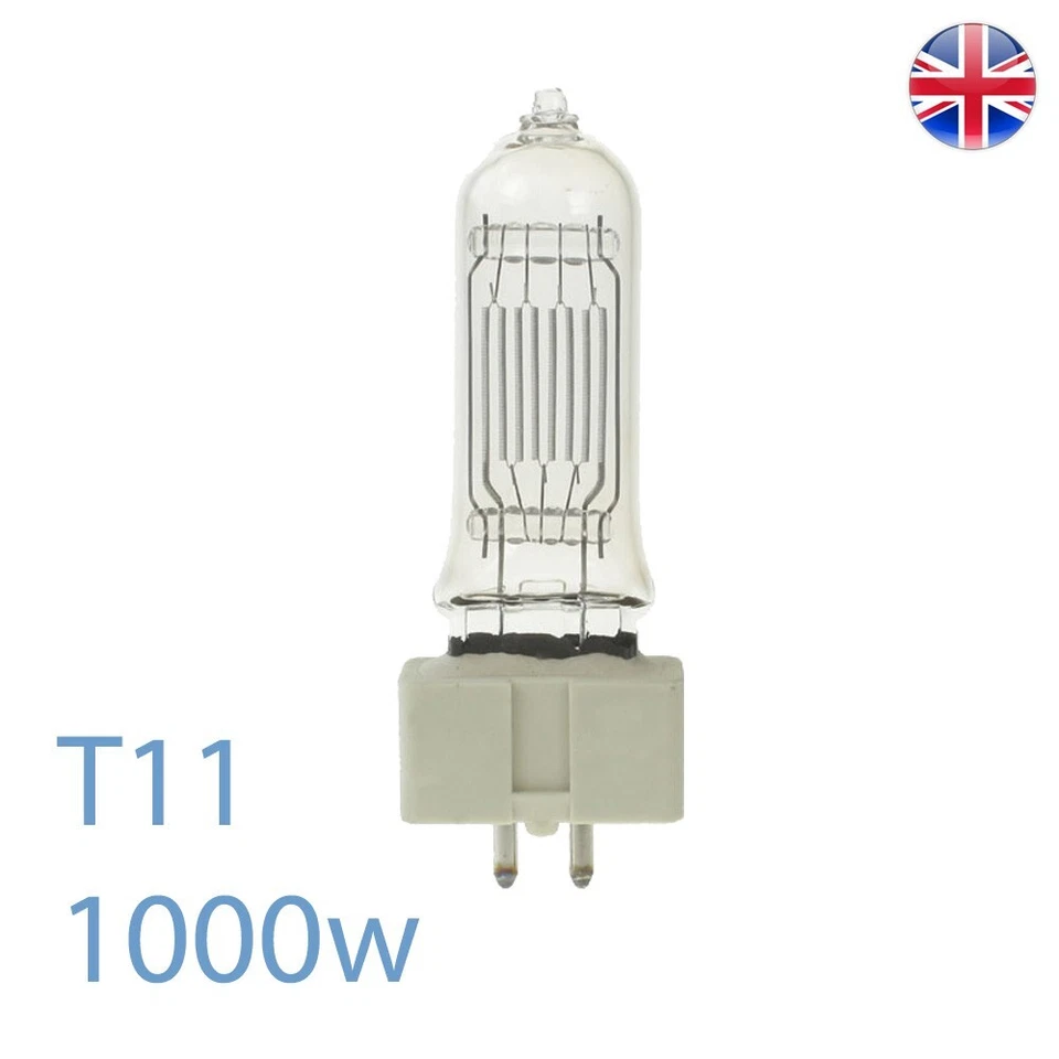 PHOTOLUXE T11 T19 240v 1000w GX9.5 Stage Theatre Bulb Lamp T11 T19 UK Stock - Image 2 of 4