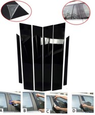 6pcs Piano Gloss Black B C Pillar Panel Window Trim Cover Fits 08-12 Accord