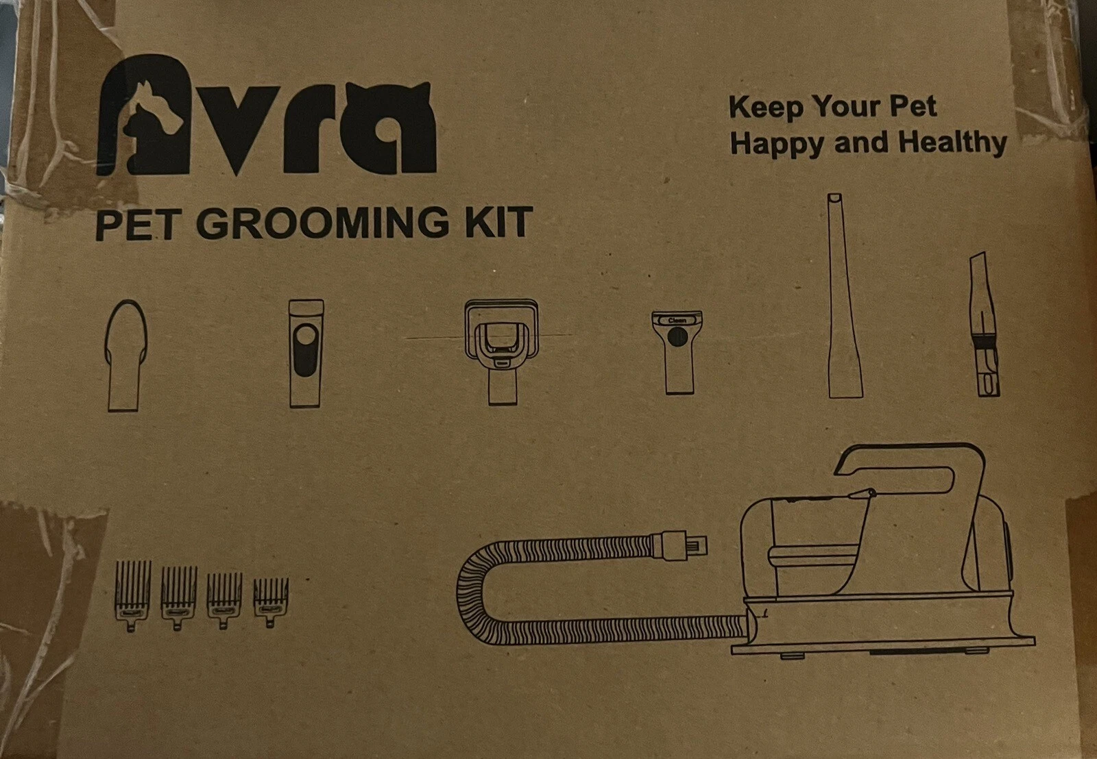Avra Pet Grooming Vacuum Kit Comes With All Attachments/ Y