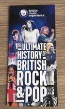 British Music Experience Liverpool Gatefold Promo Flyer Rolling Stones Adele