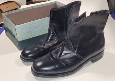 WALKER 本革　レザーエンジンニアブーツ　　US10 28cm 程　USA製 vtg HY-TEST Black Safety ZIPPER Boot Leather 10 1/2 EEE