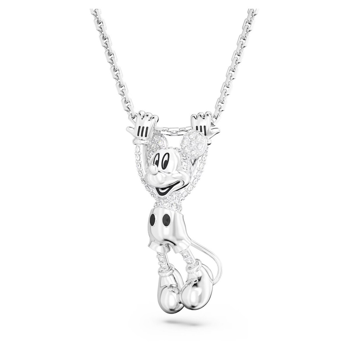 Silver Necklace Disney Licensed Mickey Mouse Swarovski Crystal